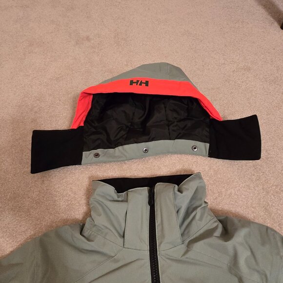 Helly Hansen Jacket Youth 14 Dark Green /Moss NEW Jr. Stellar Ski - Picture 3 of 16